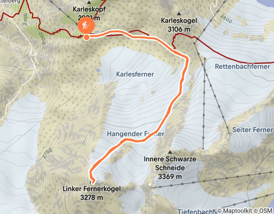 Karte der Tour