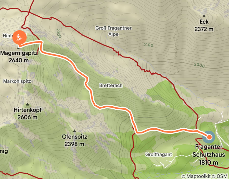 Karte der Tour