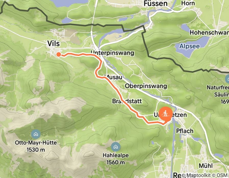 Karte der Tour