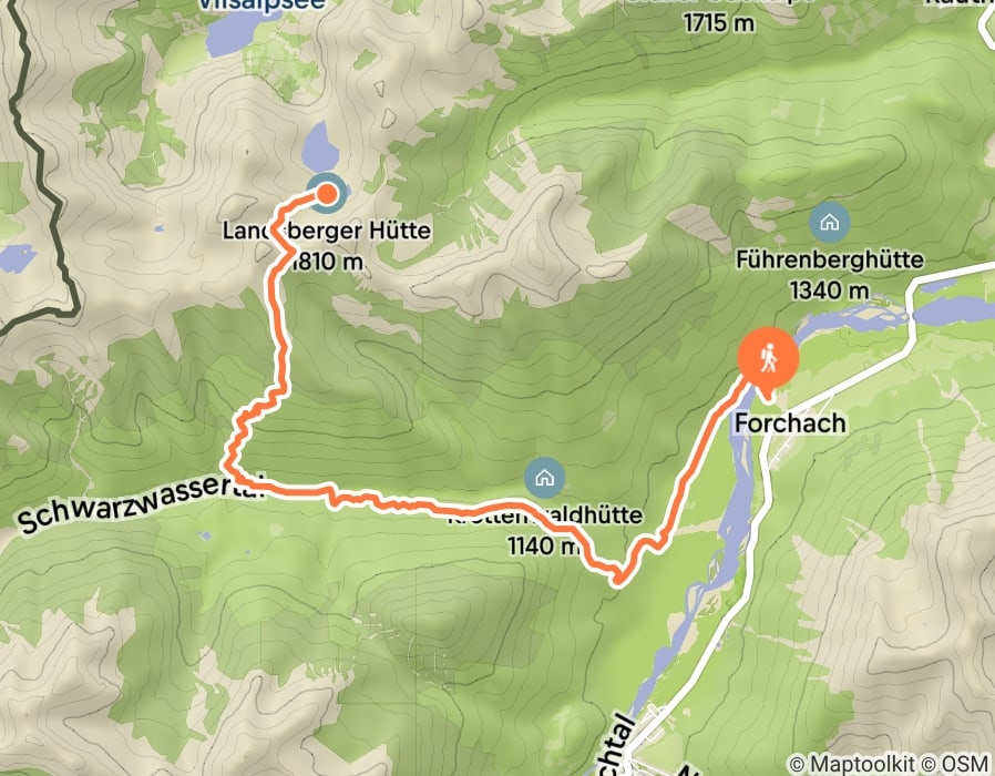 Karte der Tour