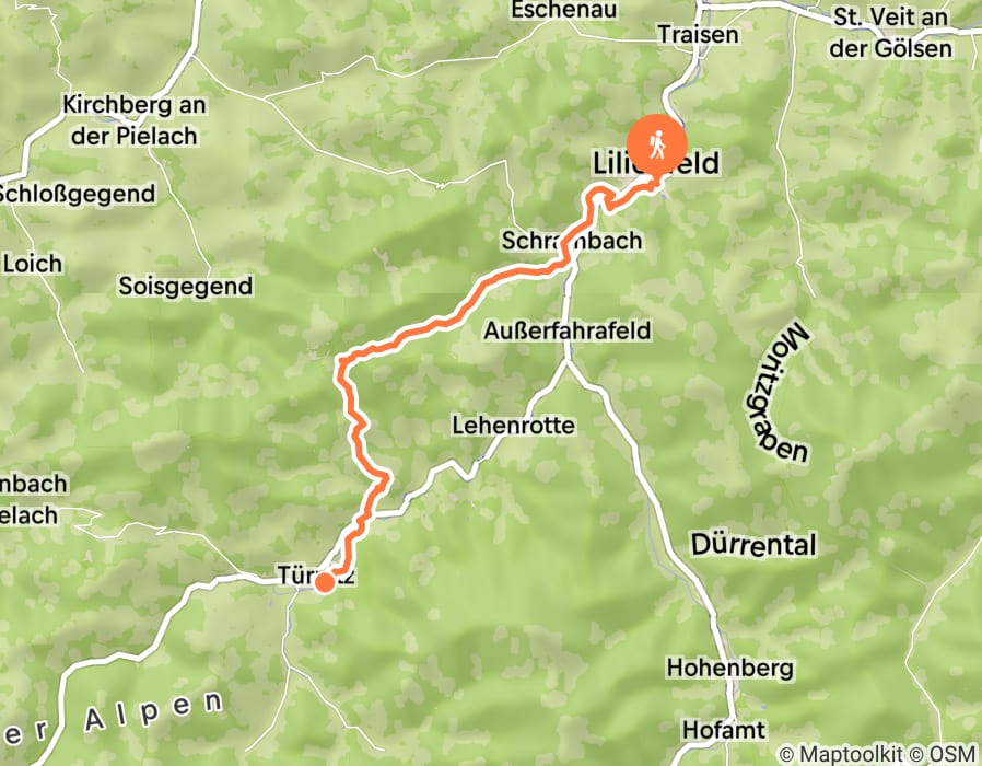 Karte der Tour