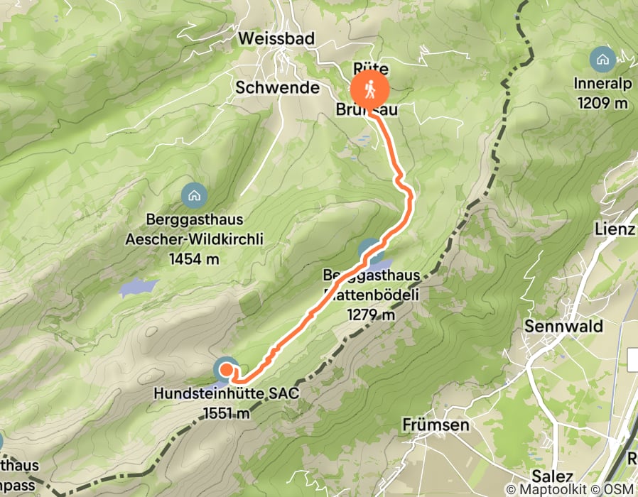 Karte der Tour