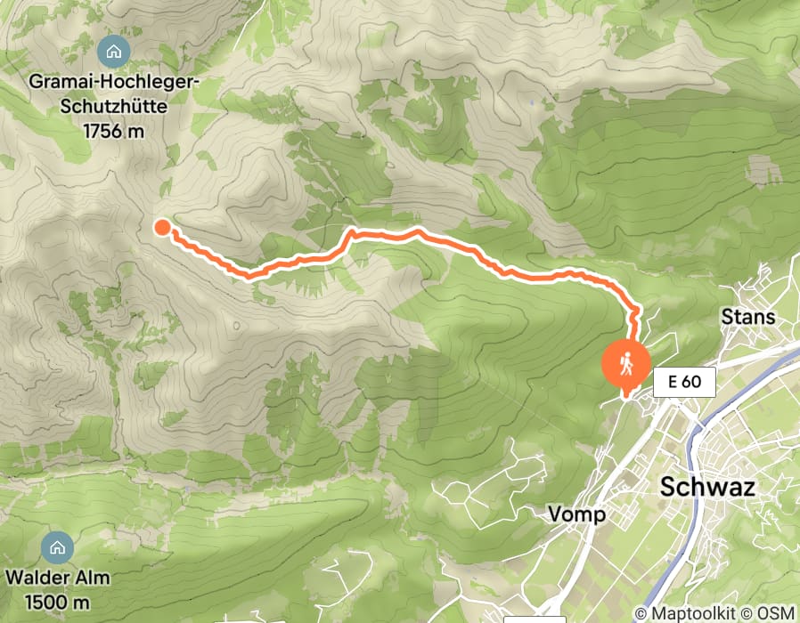 Karte der Tour
