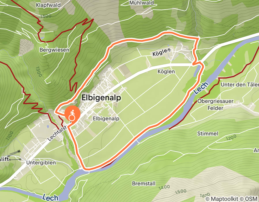 Karte der Tour
