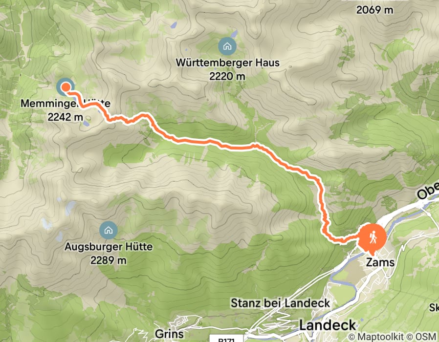 Karte der Tour