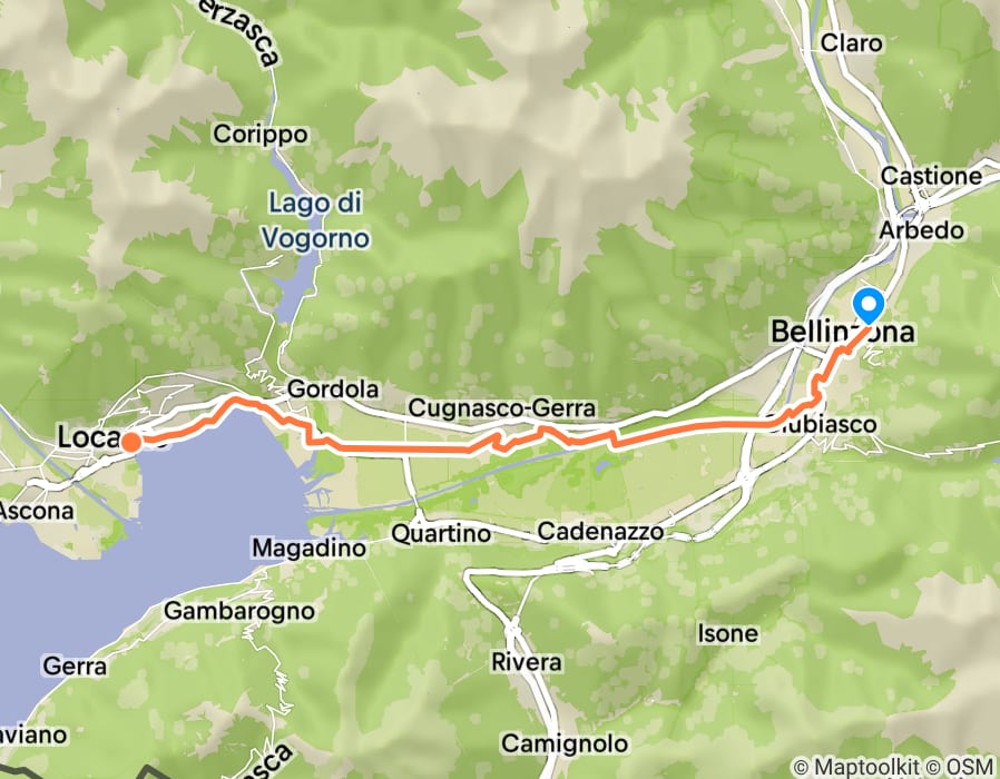 Karte der Tour