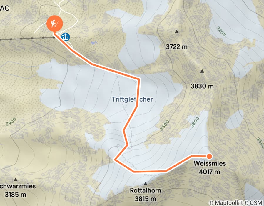 Karte der Tour