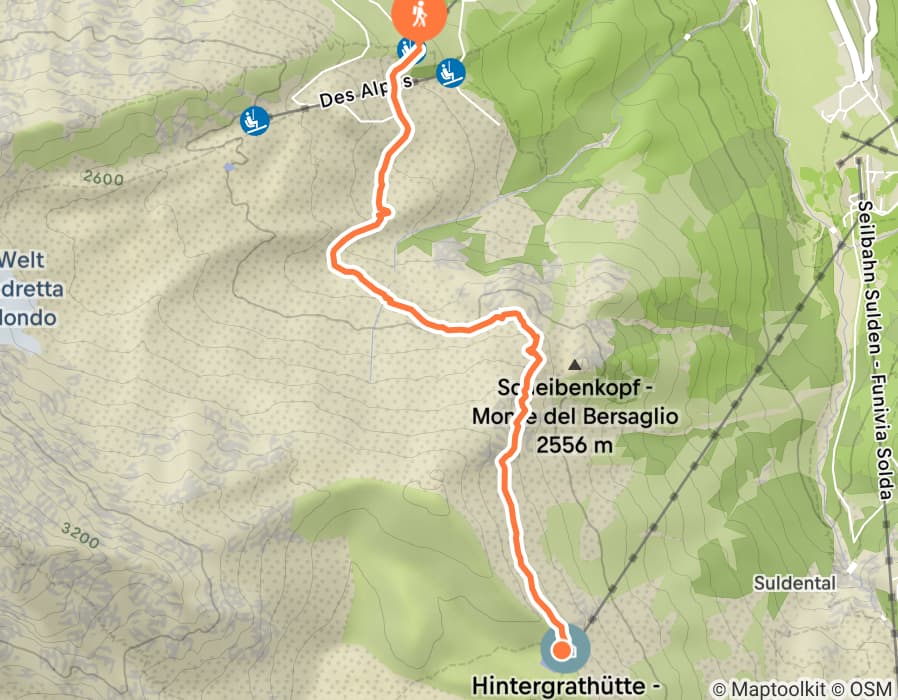 Karte der Tour
