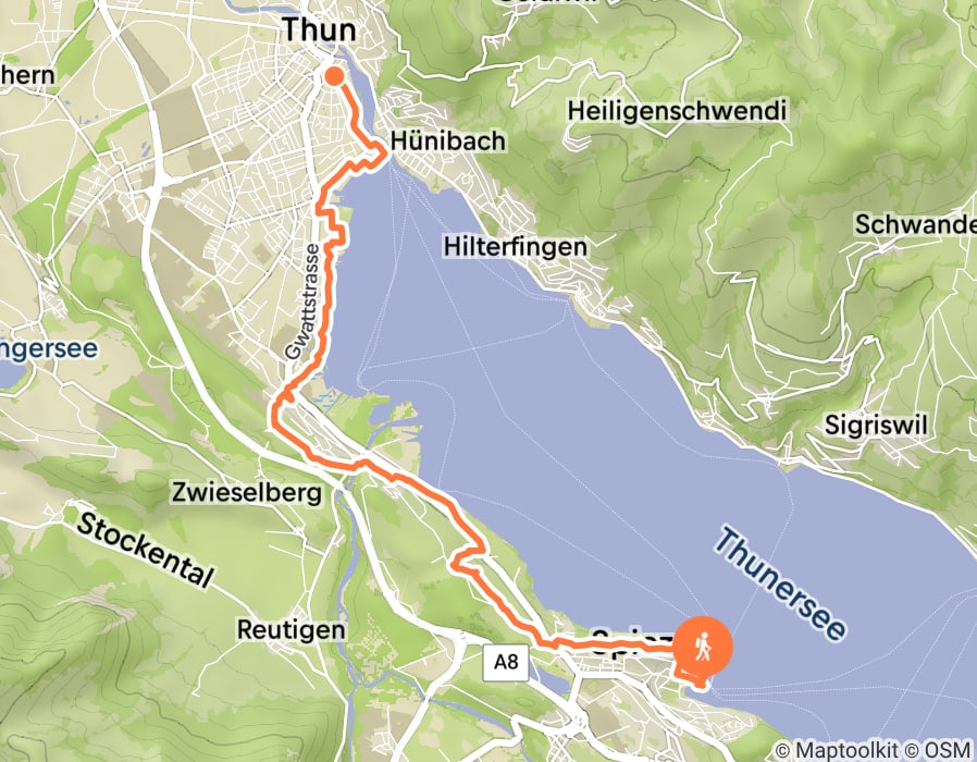 Karte der Tour
