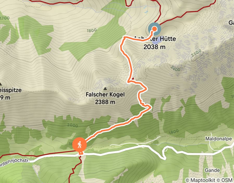 Karte der Tour