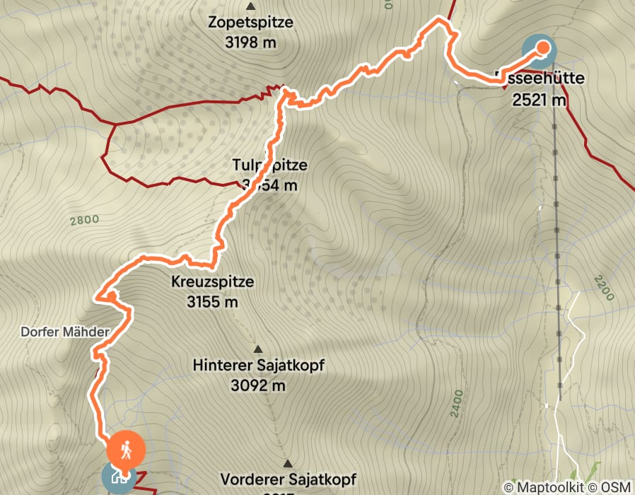 Karte der Tour