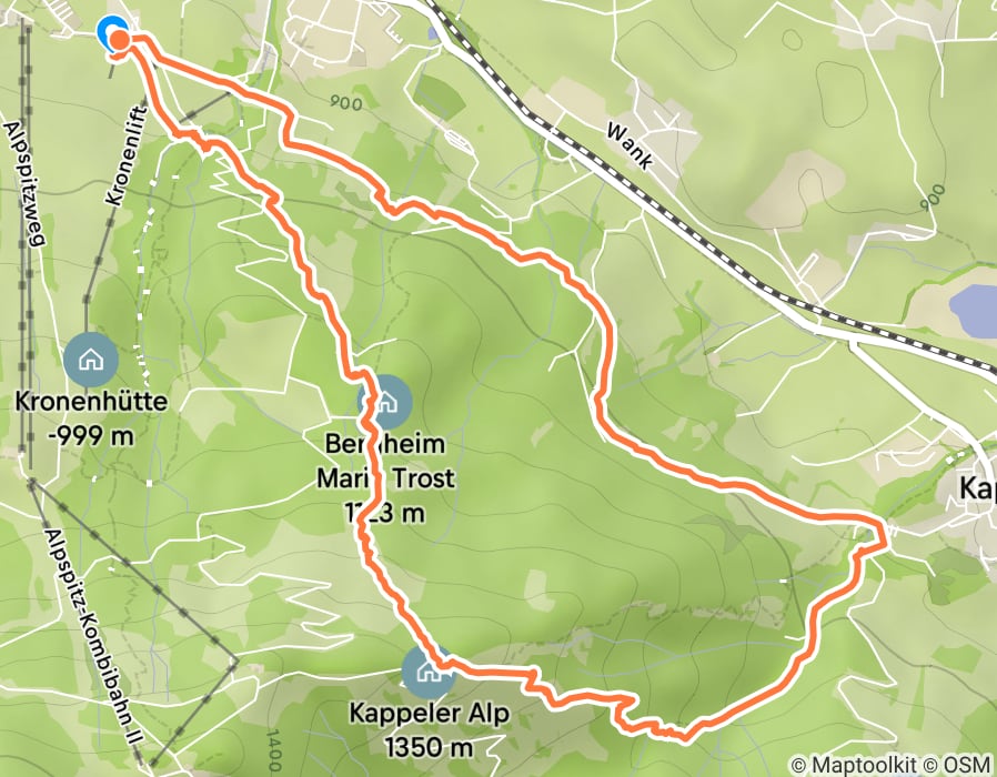 Karte der Tour