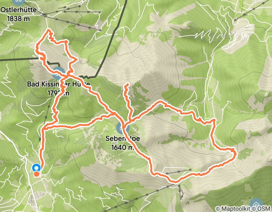 Karte der Tour