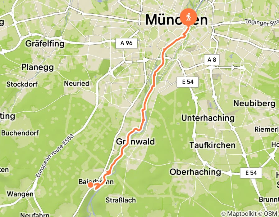 Karte der Tour