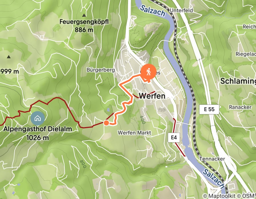 Karte der Tour