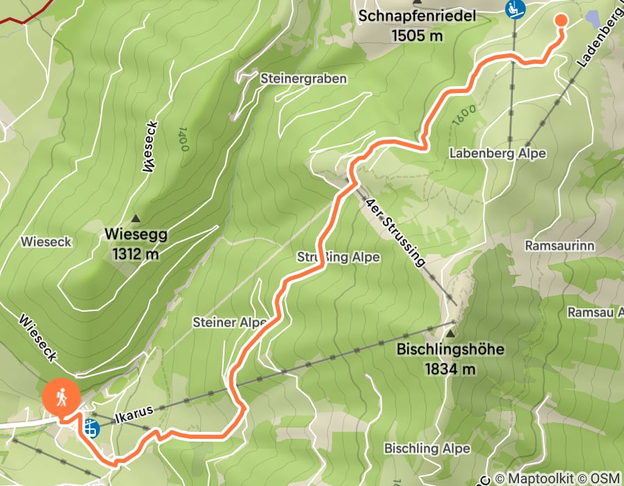 Karte der Tour