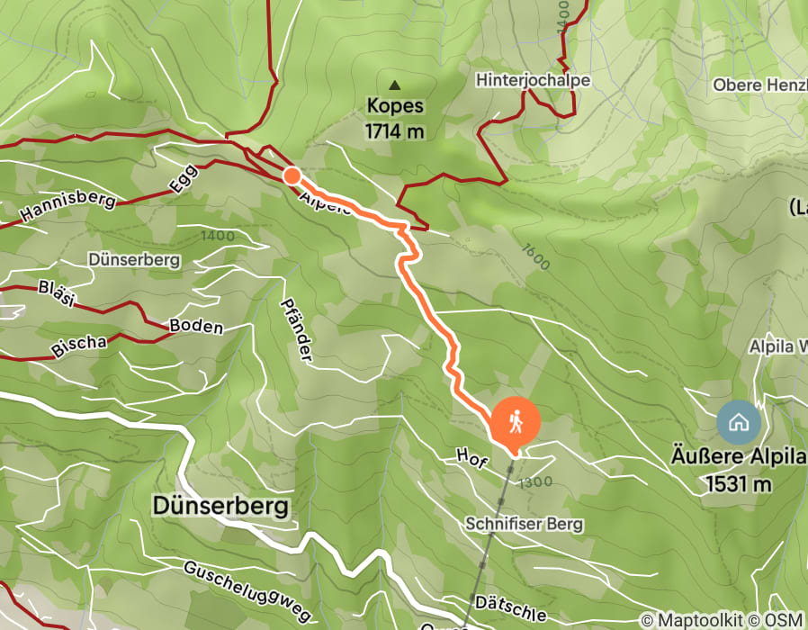 Karte der Tour