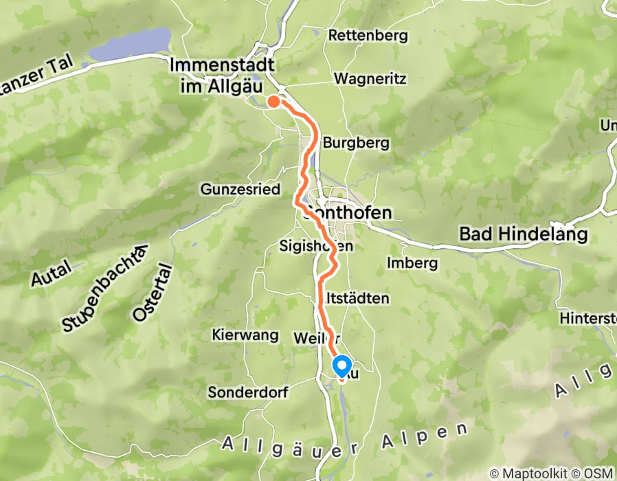 Karte der Tour