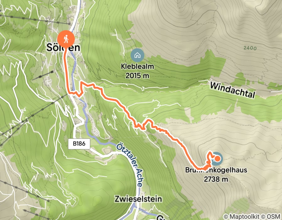 Karte der Tour