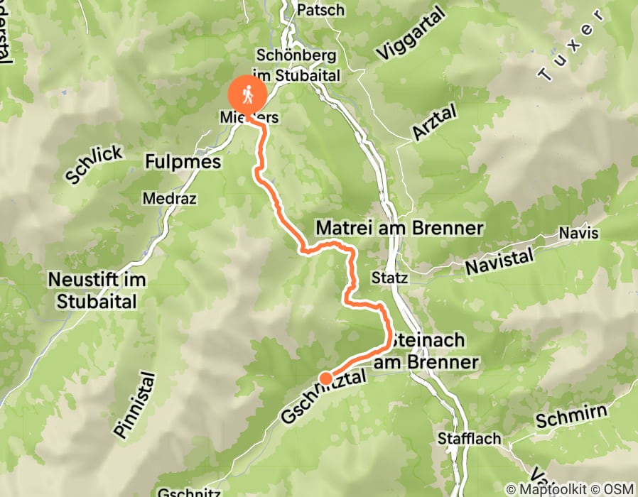 Karte der Tour