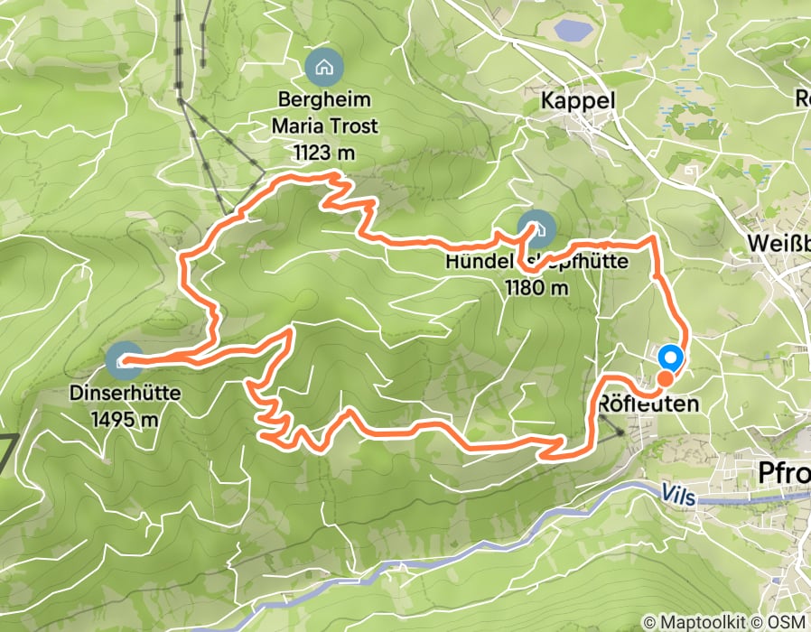 Karte der Tour