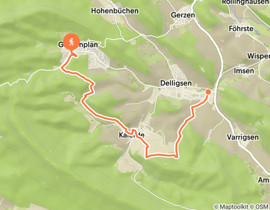 Karte der Tour