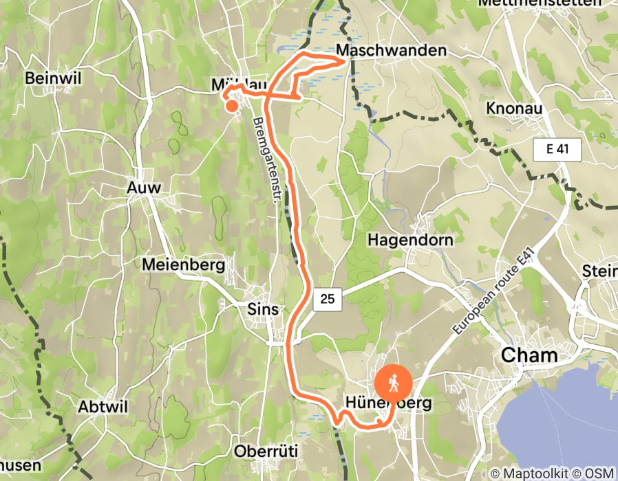 Karte der Tour