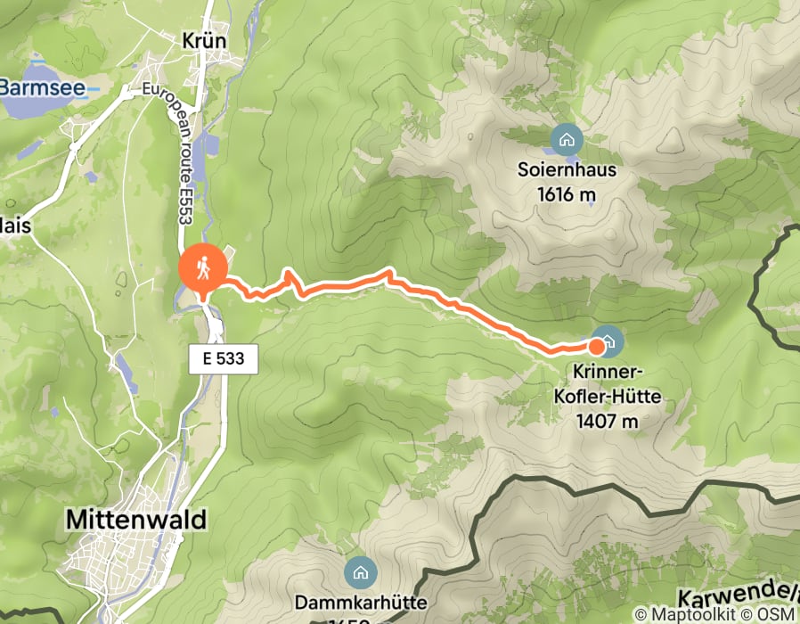 Karte der Tour