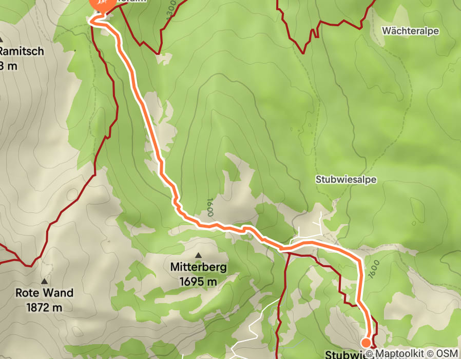 Karte der Tour