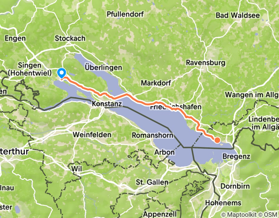 Karte der Tour