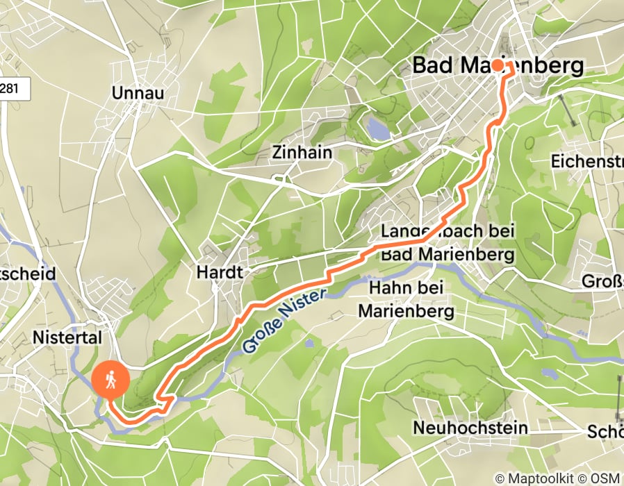 Karte der Tour