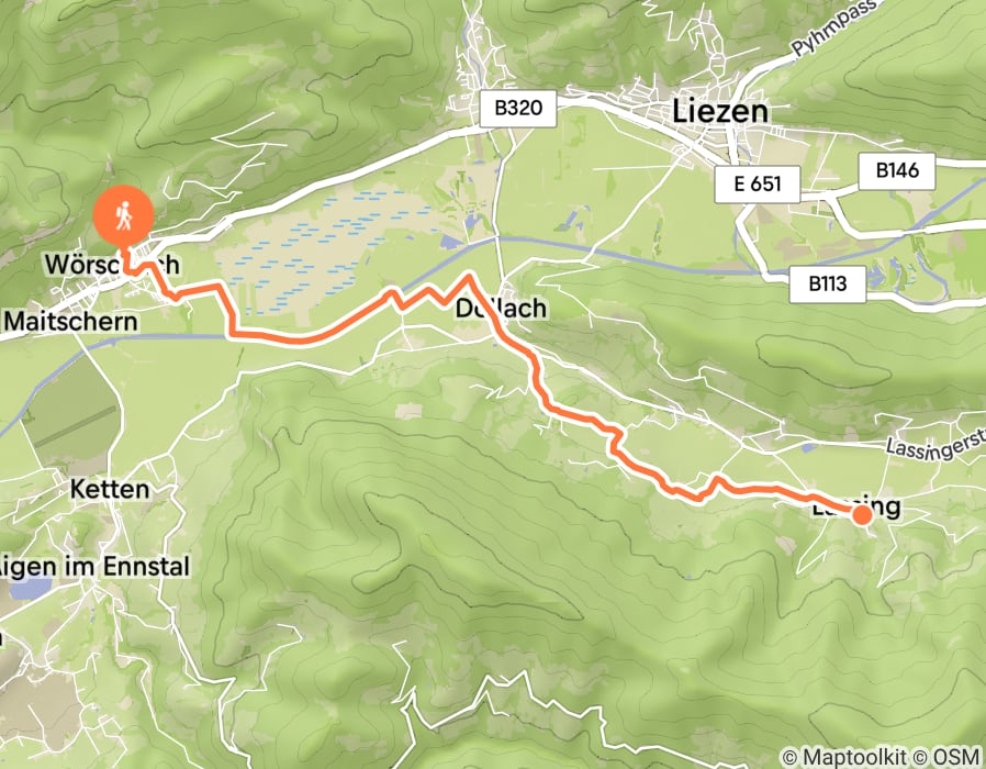 Karte der Tour
