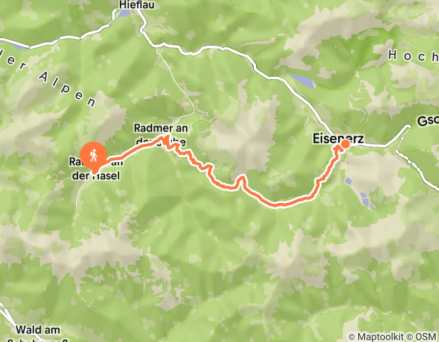 Karte der Tour