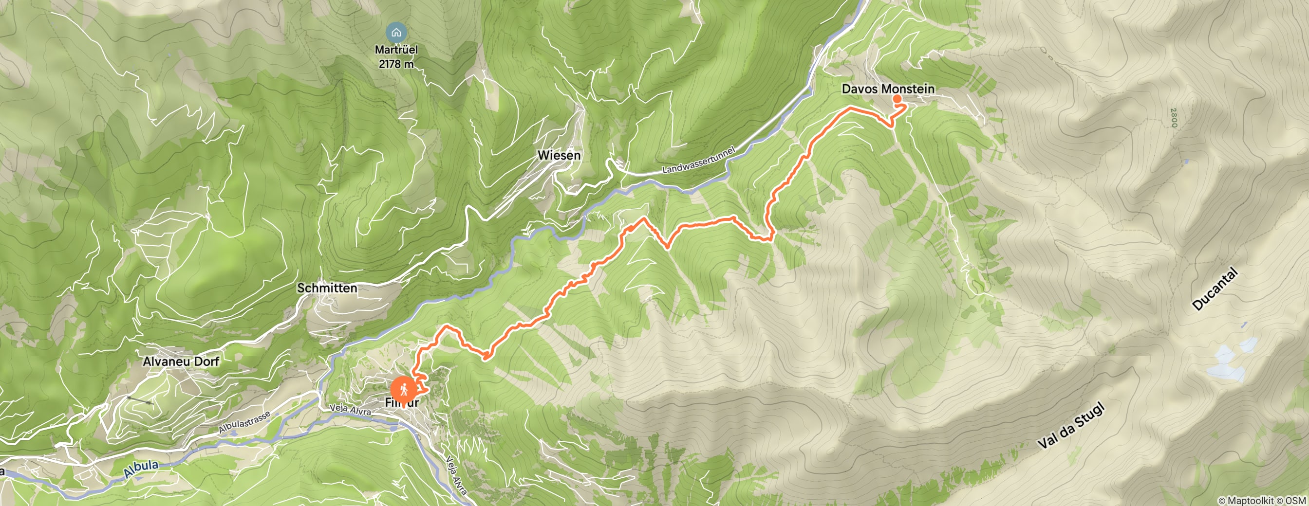 Filisur Map Wandern: Walserweg Graubünden - Etappe 13: Filisur - Jenisberg ...