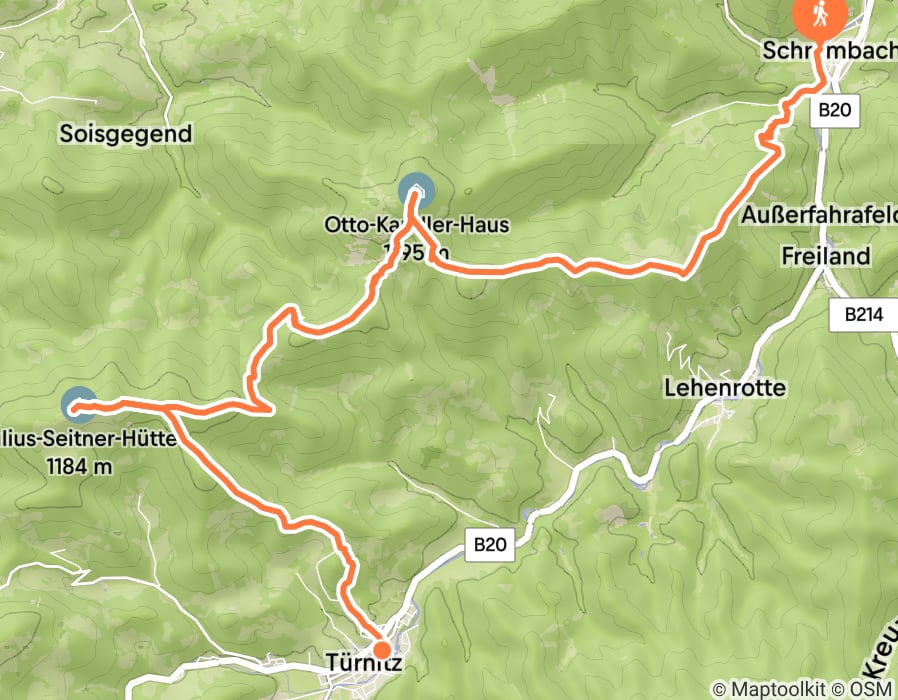 Karte der Tour