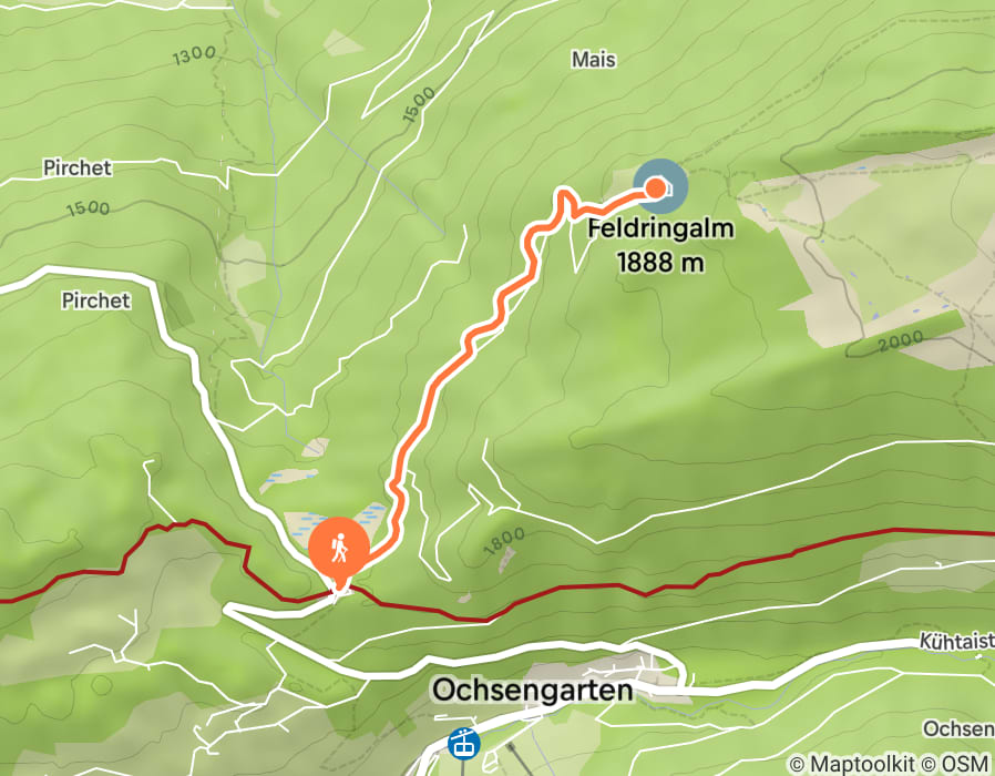 Karte der Tour