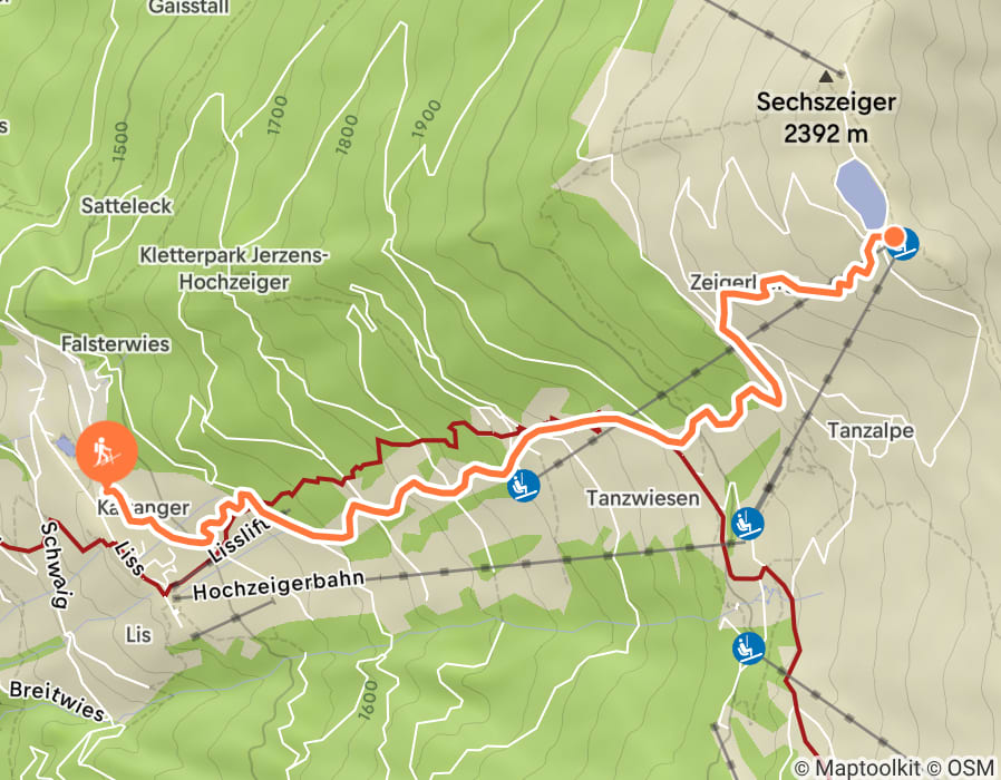 Karte der Tour
