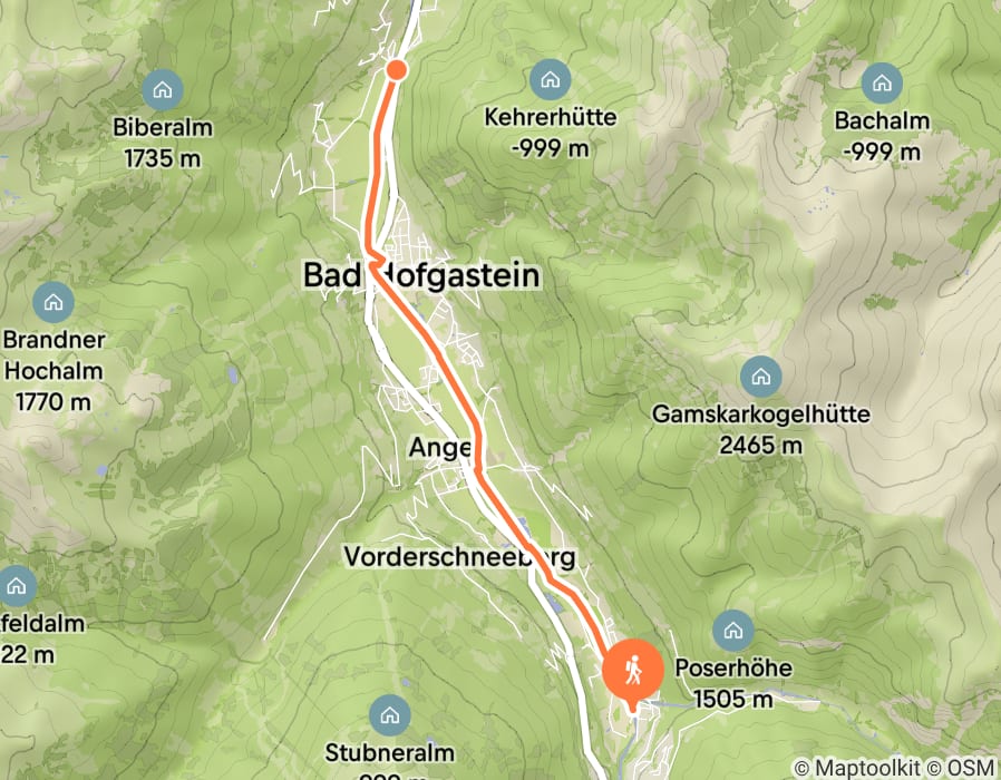 Karte der Tour