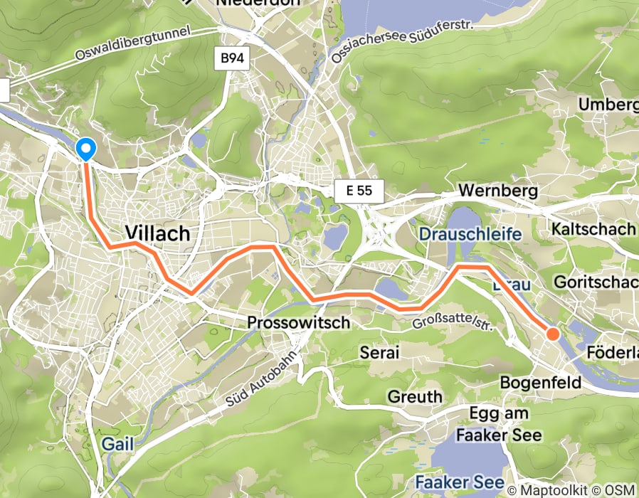 Karte der Tour