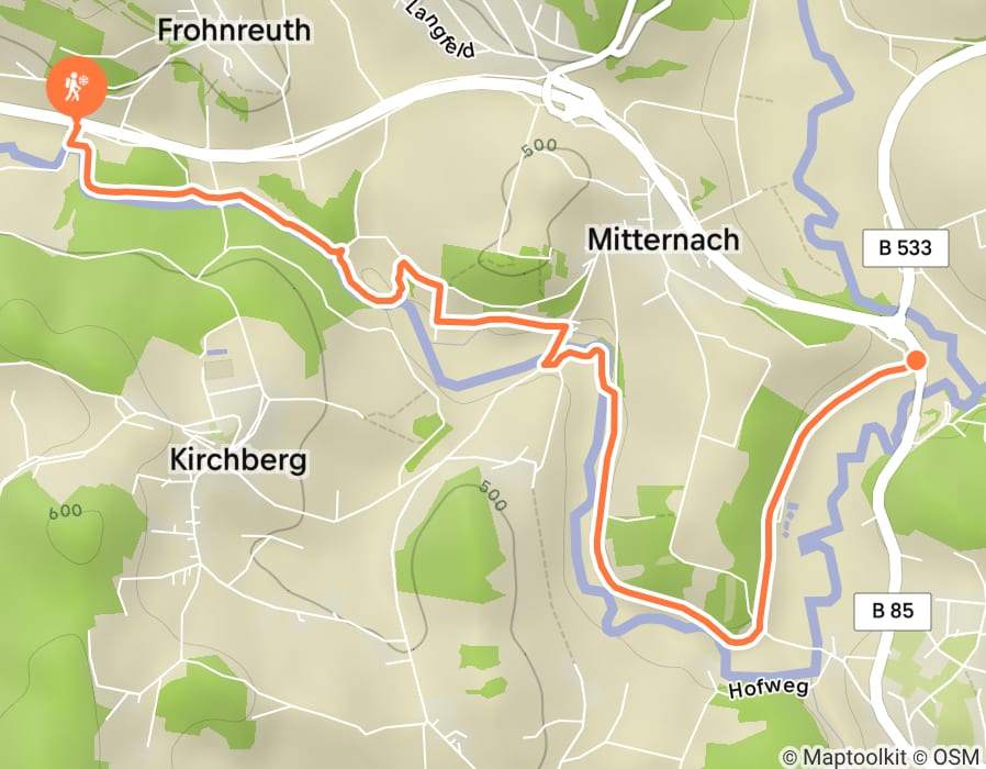Karte der Tour