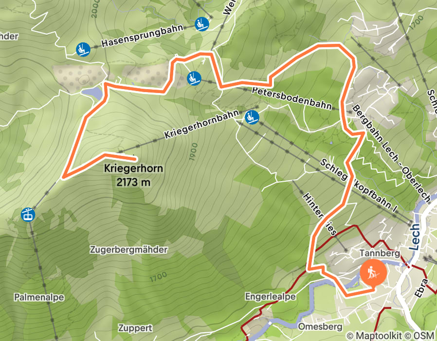 Karte der Tour