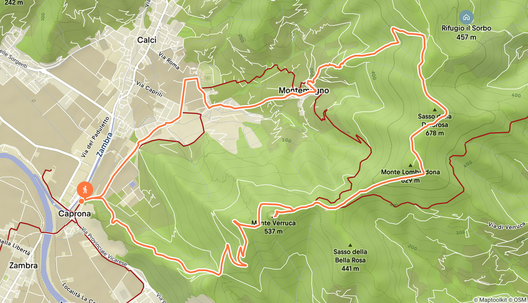 Wandern: Caprona zum Monte Verruca bis nach Calci - 5:00 h - 15 km ...