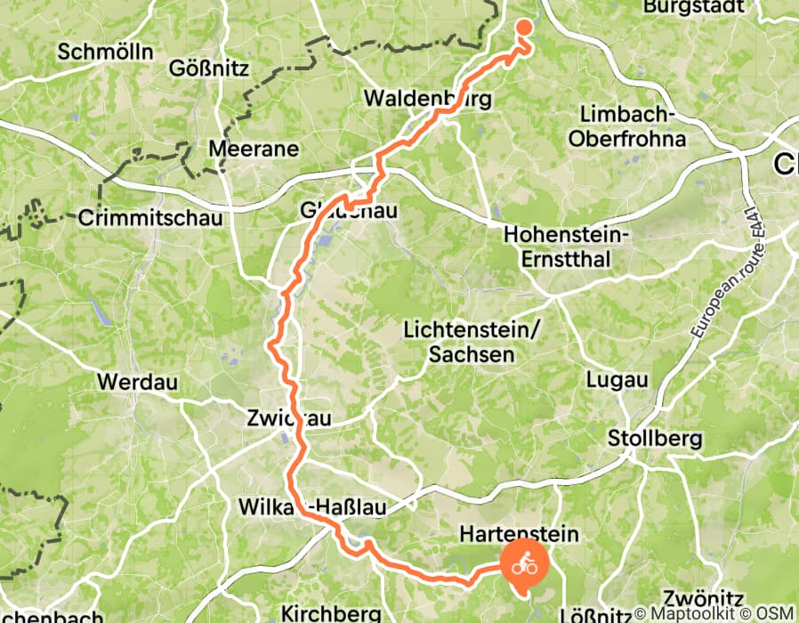 Karte der Tour