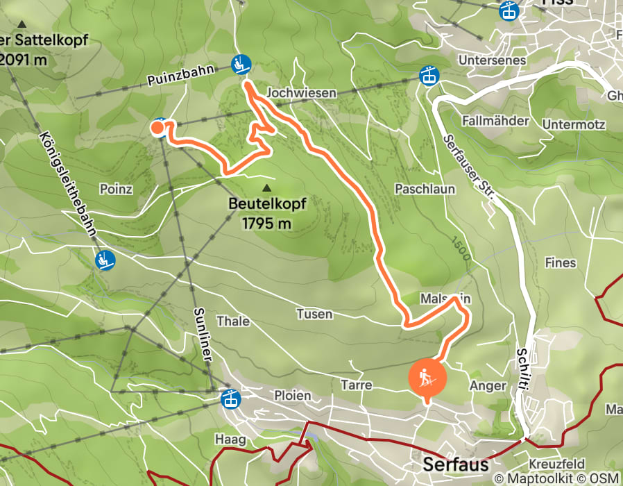 Karte der Tour