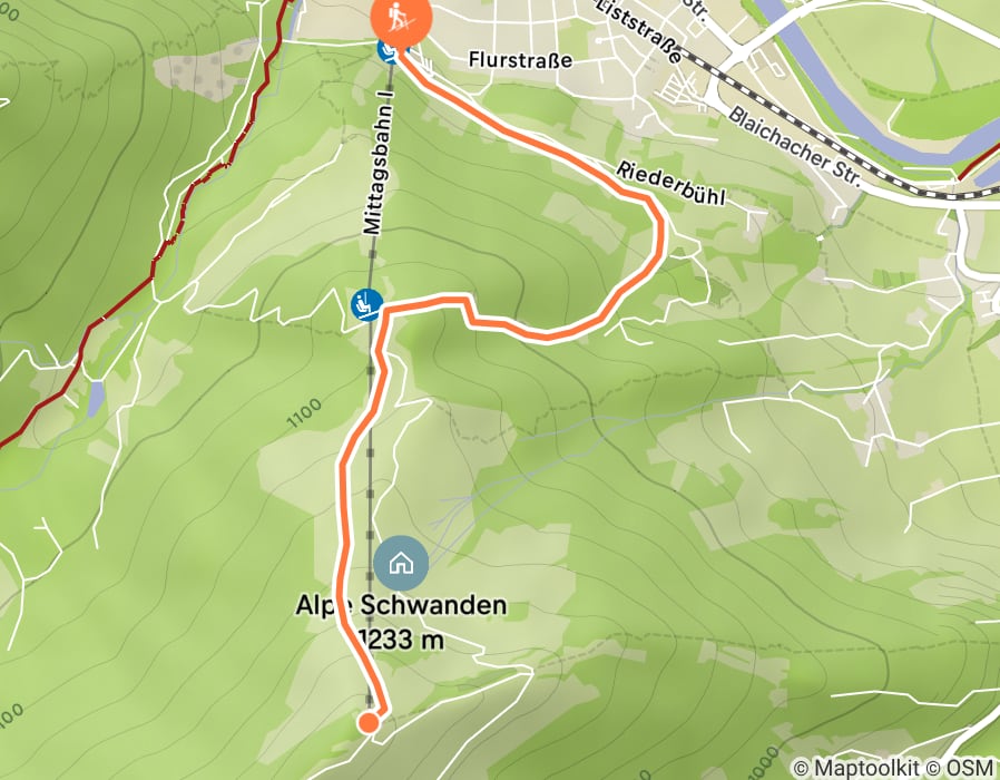 Karte der Tour