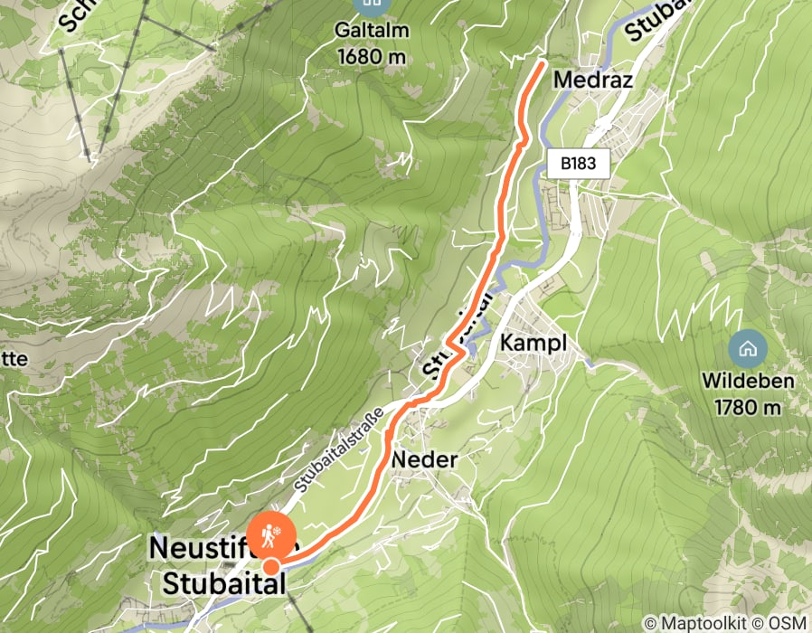 Karte der Tour
