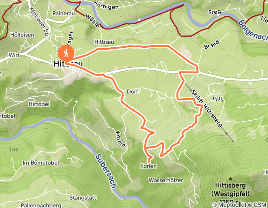 Karte der Tour