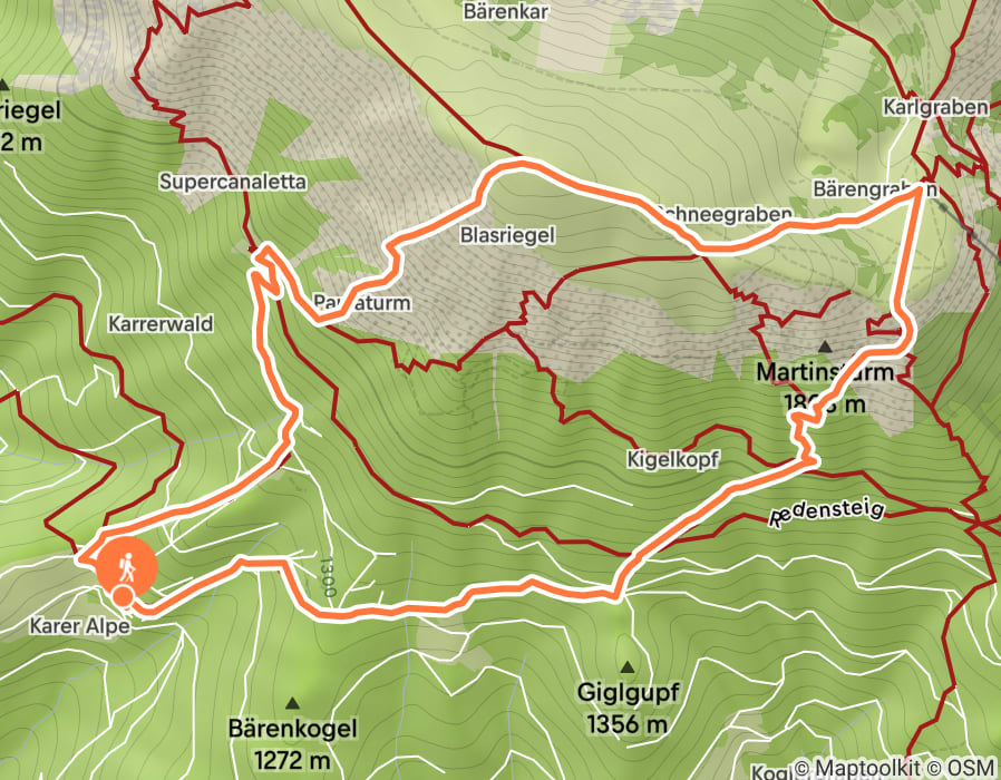 Karte der Tour