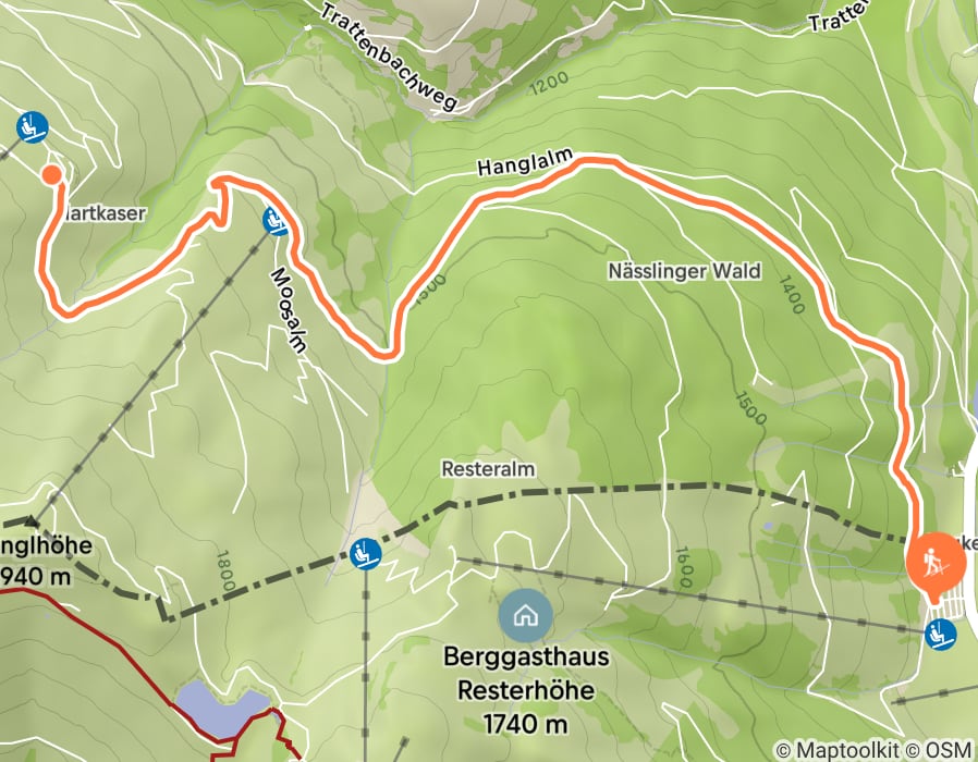 Karte der Tour
