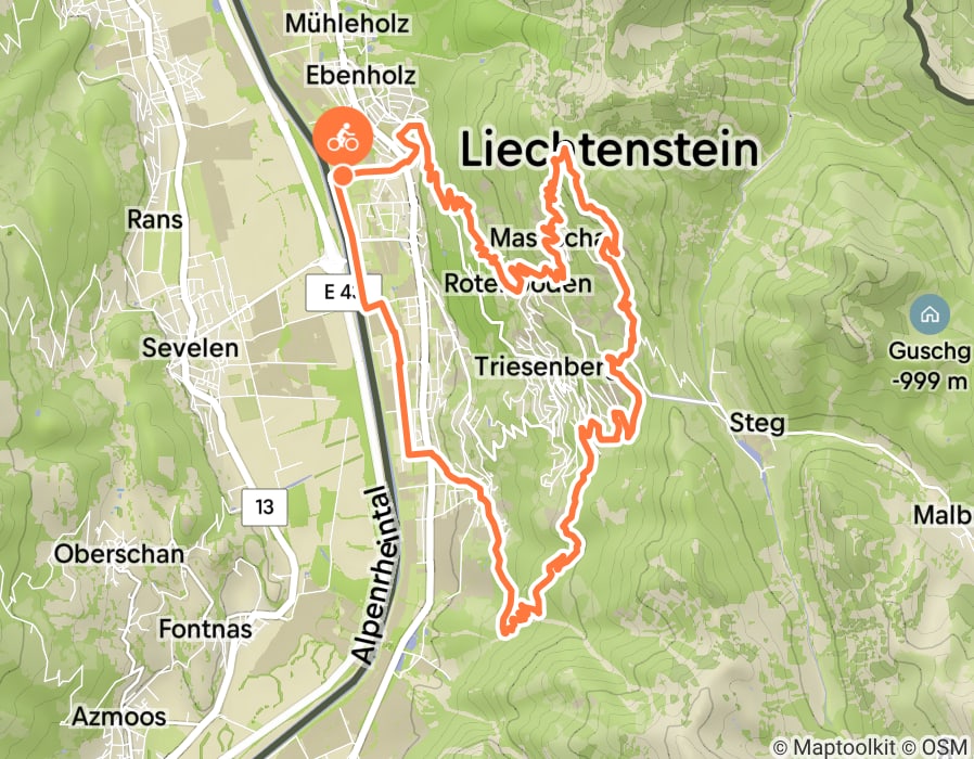 Karte der Tour